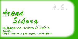 arpad sikora business card